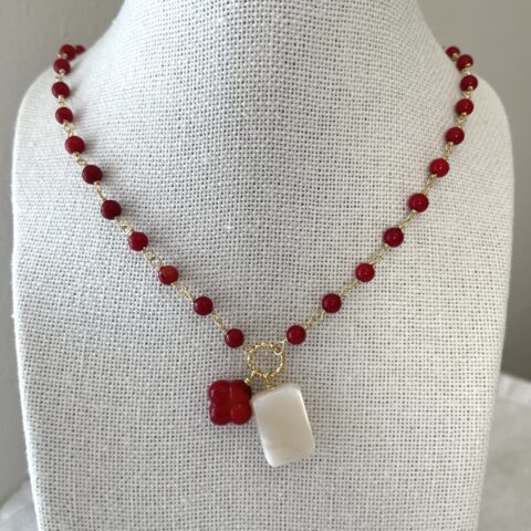 Sea Bamboo charm necklace