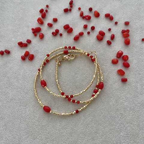 Triple wrap sea bamboo bracelet