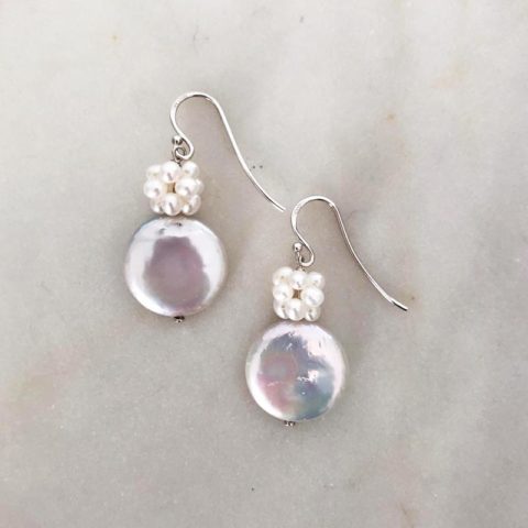 Coin pearl with cluster