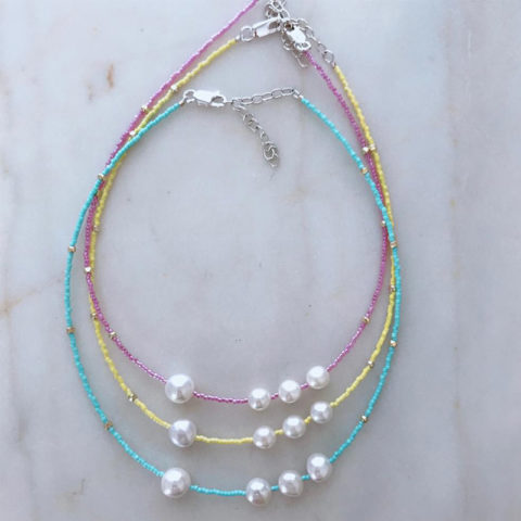 Miyuki beads with pearls