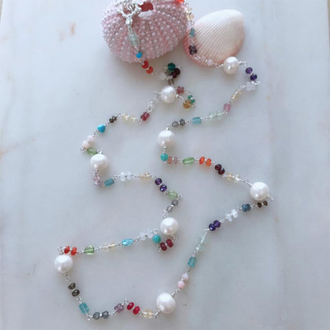 Silver statement necklace